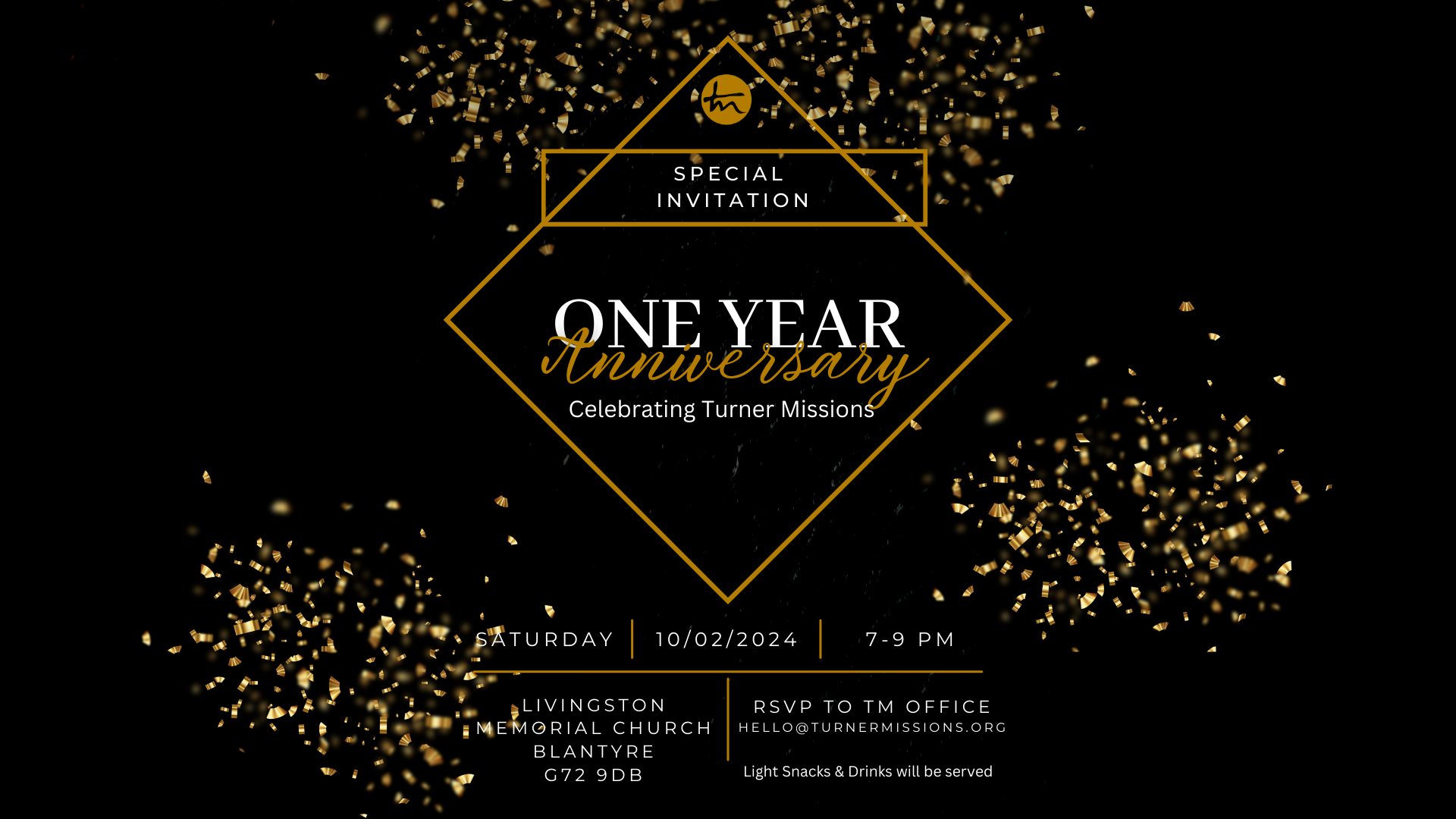 TURNER MISSIONS One Year Anniversary